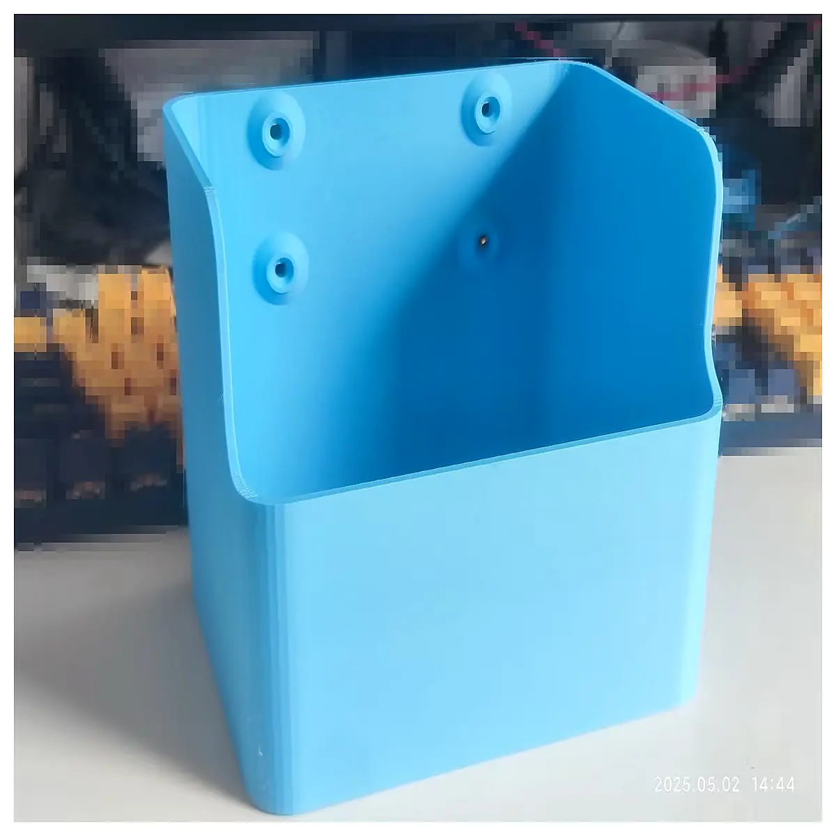 hanging storage box with holes for wall mount multi hole organizer bin for closet bathroom kitchen office supplies plastic hanging container rack
