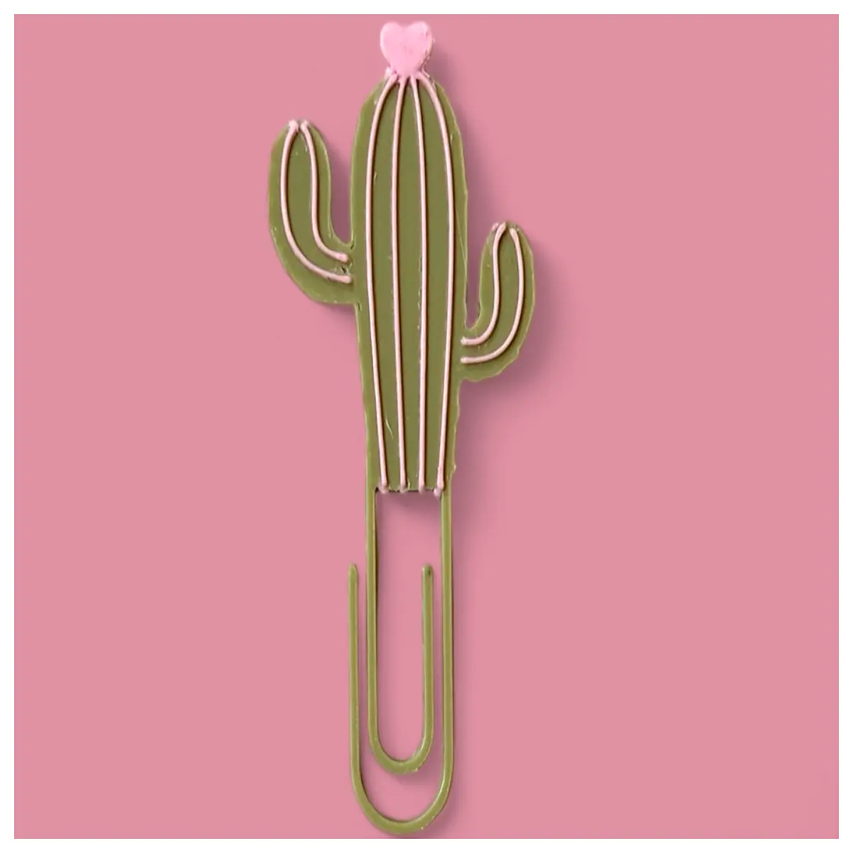 cute cactus shaped paper clips office desk accessories fun stationery supplies for school home organization