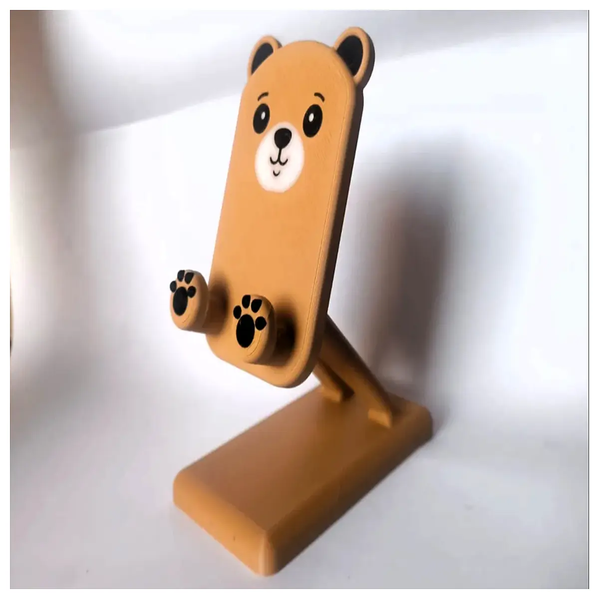 cute bear phone holder desktop accessory for tablet video call desk organizer