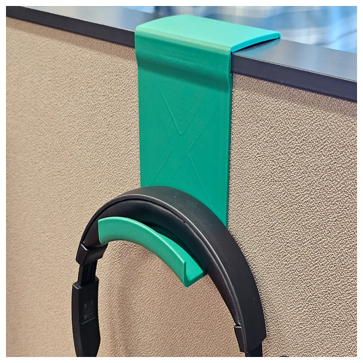 50mm office partition headphone mount bracket for cubicle desk organizer audio accessory