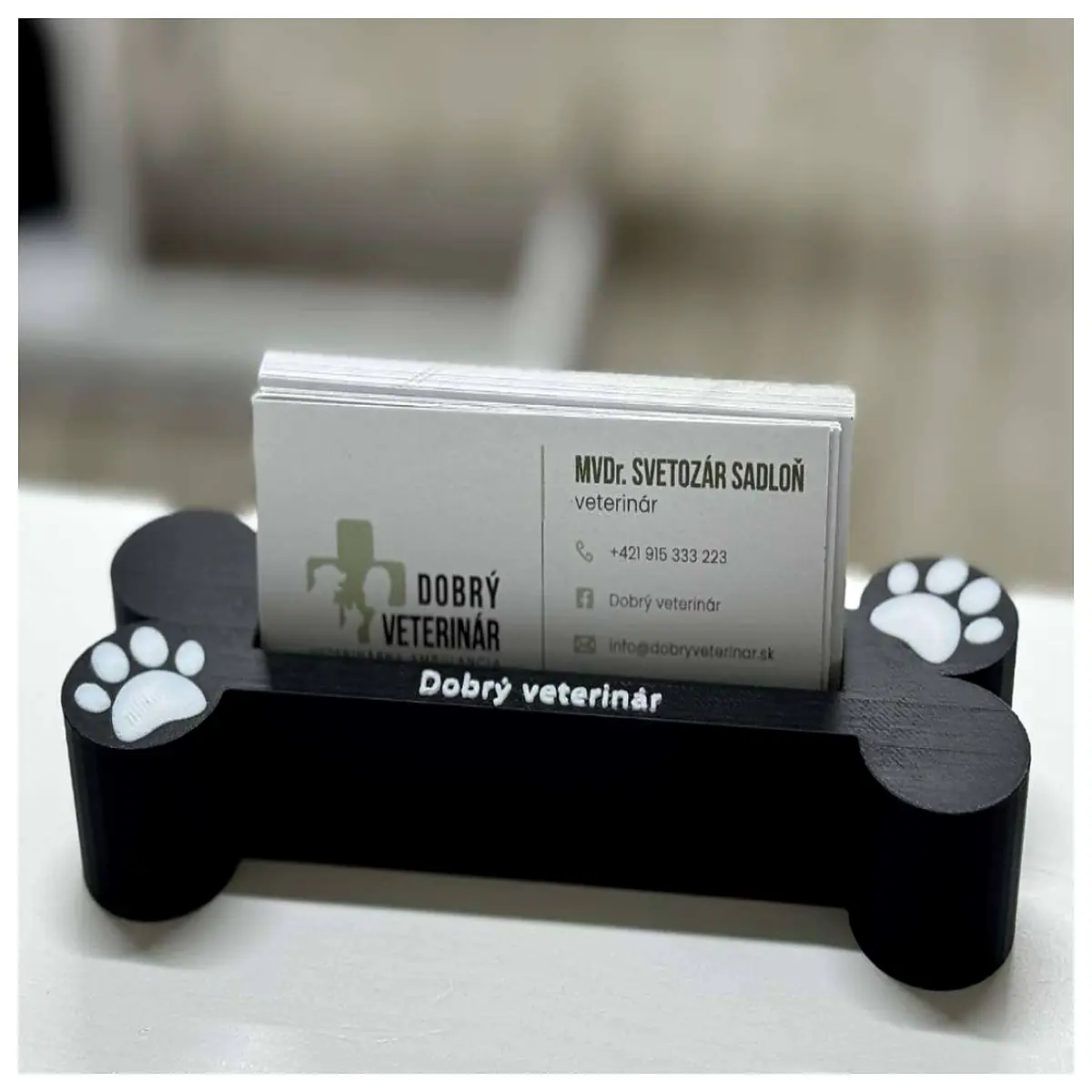 veterinarian business card holder desk organizer vet office supplies magnetic nameplate professional veterinary clinic accessories