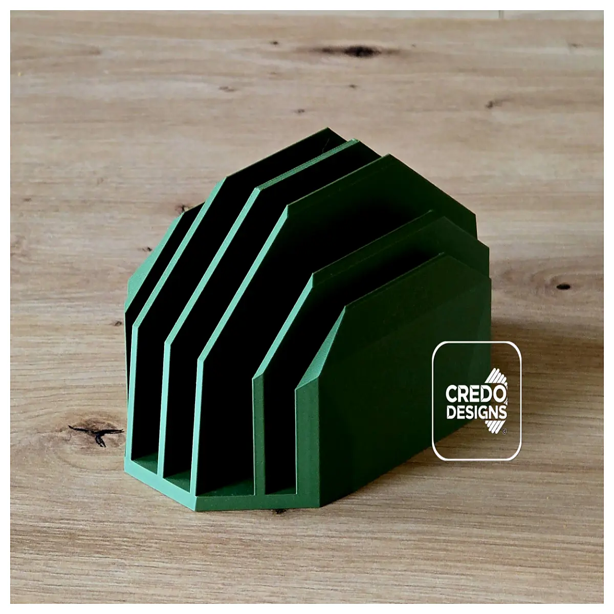 low poly memo pad holder desk organizer modern minimalist stationery storage cube desktop accessory