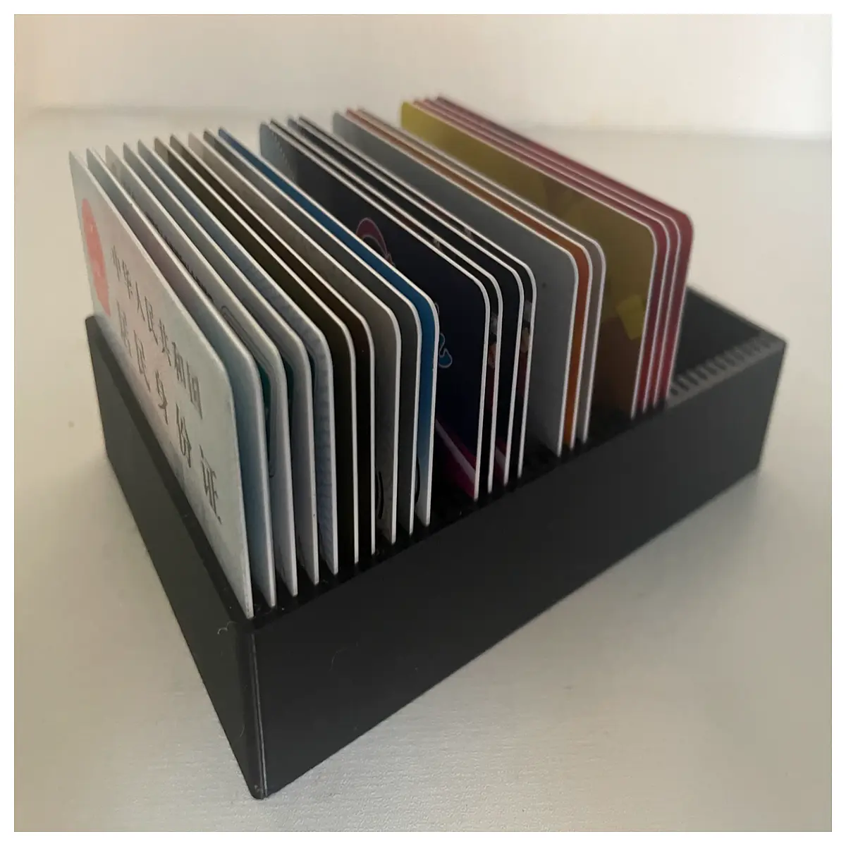 leather id card holder wallet with slots and cash pocket for travel organization