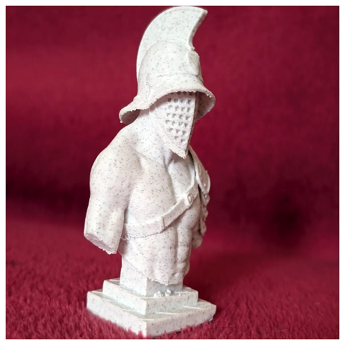 gladiator bust statue decor home office desk ornament bronze finish historical figure art piece