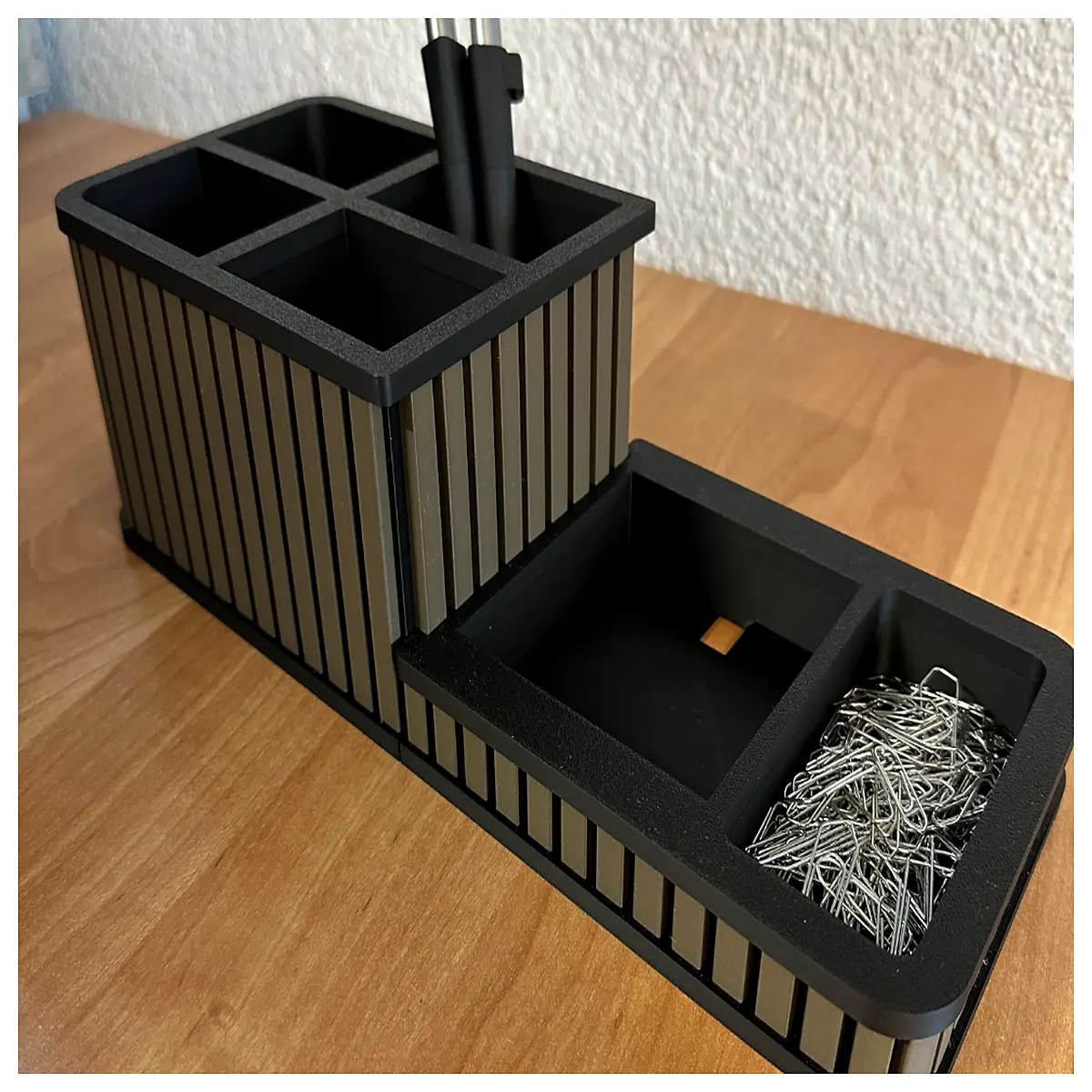 desk organizer with compartments for office supplies pen holder paper tray cable management system desktop storage solutions