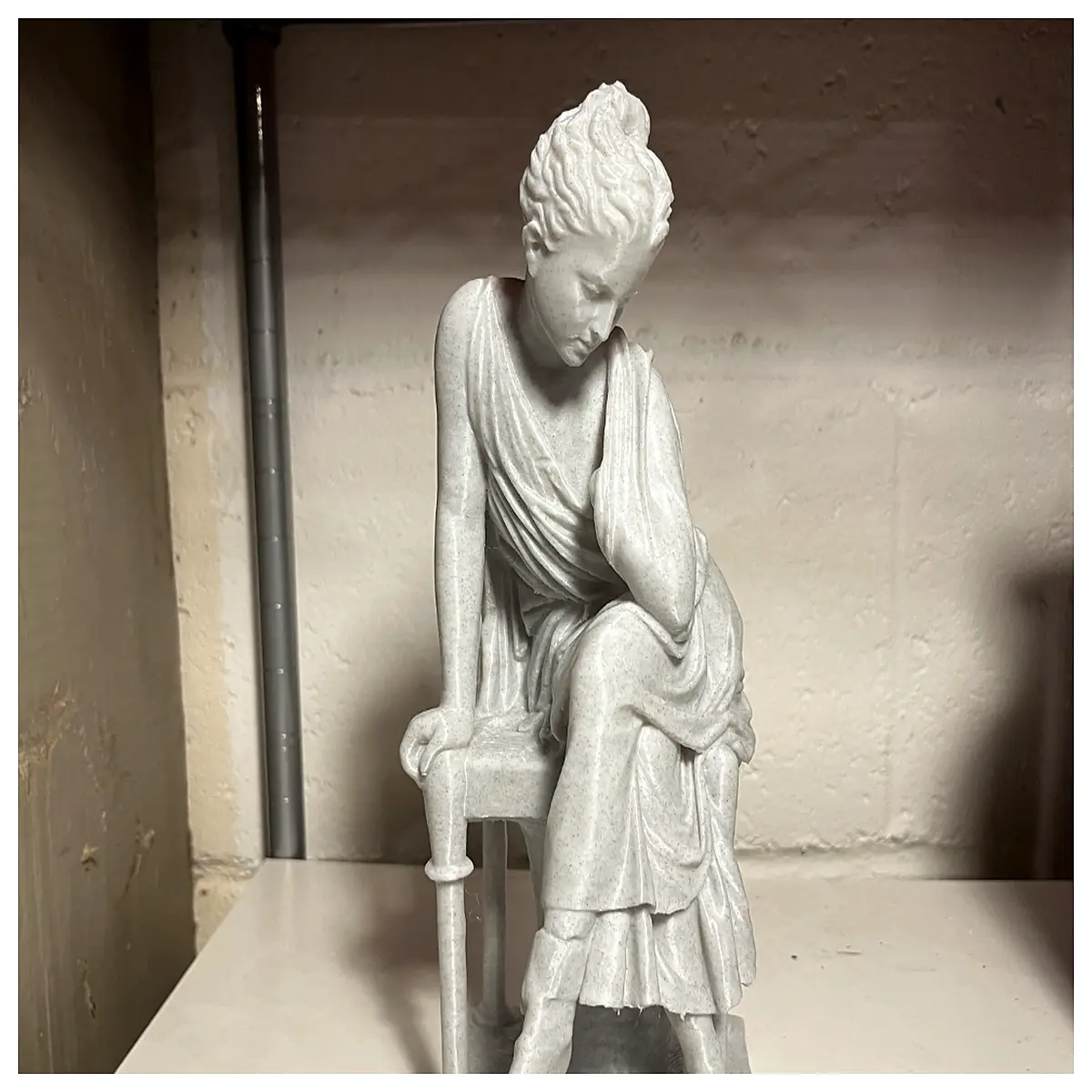 girl sitting statue feminine bronze figurine decorative home decor artistic sculpture for shelf elegant lady sitting pose ornament