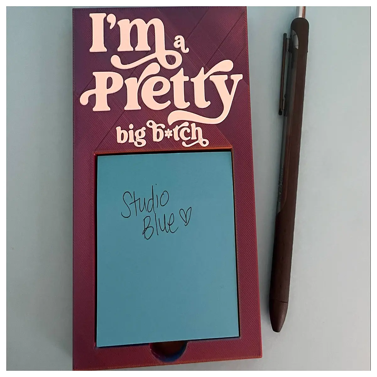 cute aesthetic desk organizer sticky note holder for home office supplies stationery storage