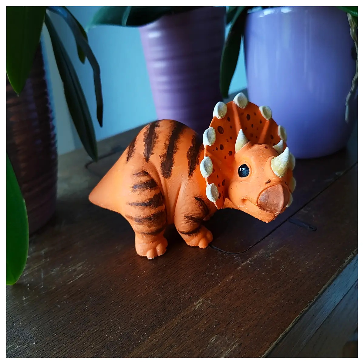 diy printed dinosaur no assembly required pre assembled triceratops toy kids educational stem science project