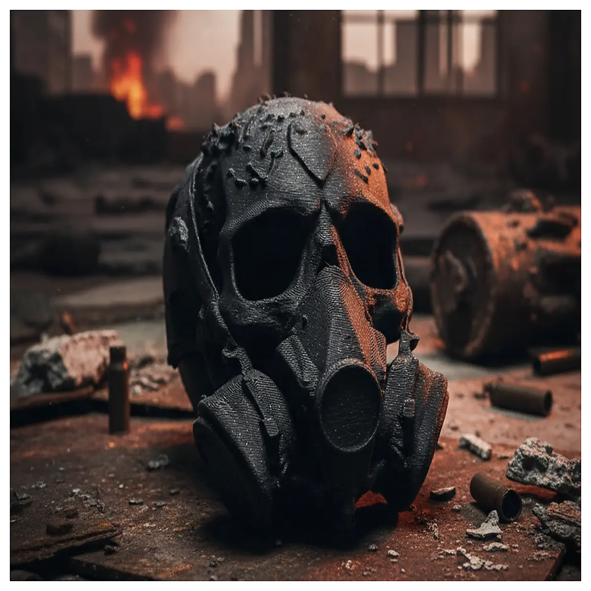 glowing radioactive skull prop horror movie decoration haunted house party accessory spooky skeleton decor