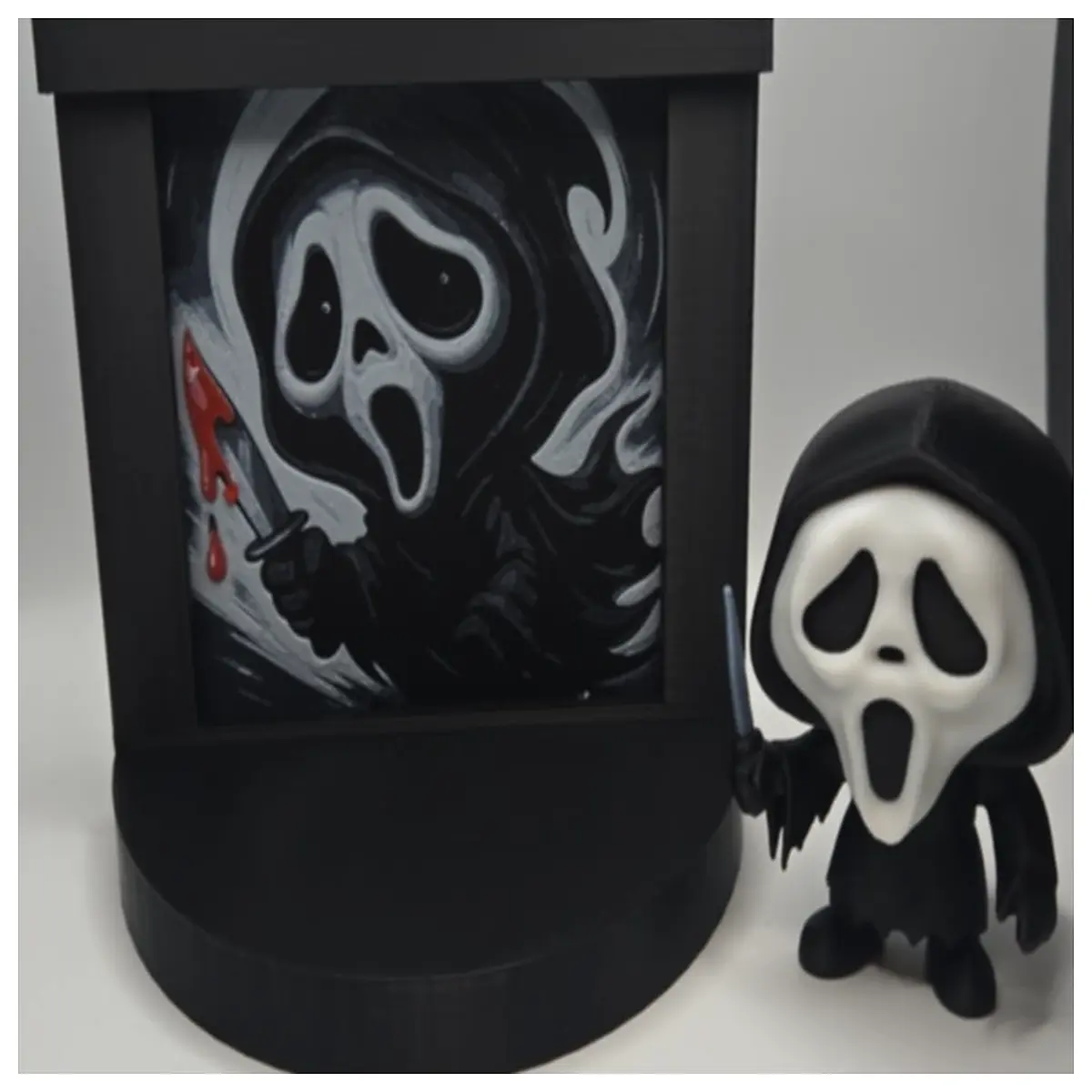 ghost face lo fi funk vinyl record retro aesthetic dark wave horrorcore hip hop beat instrumental spooky vibe