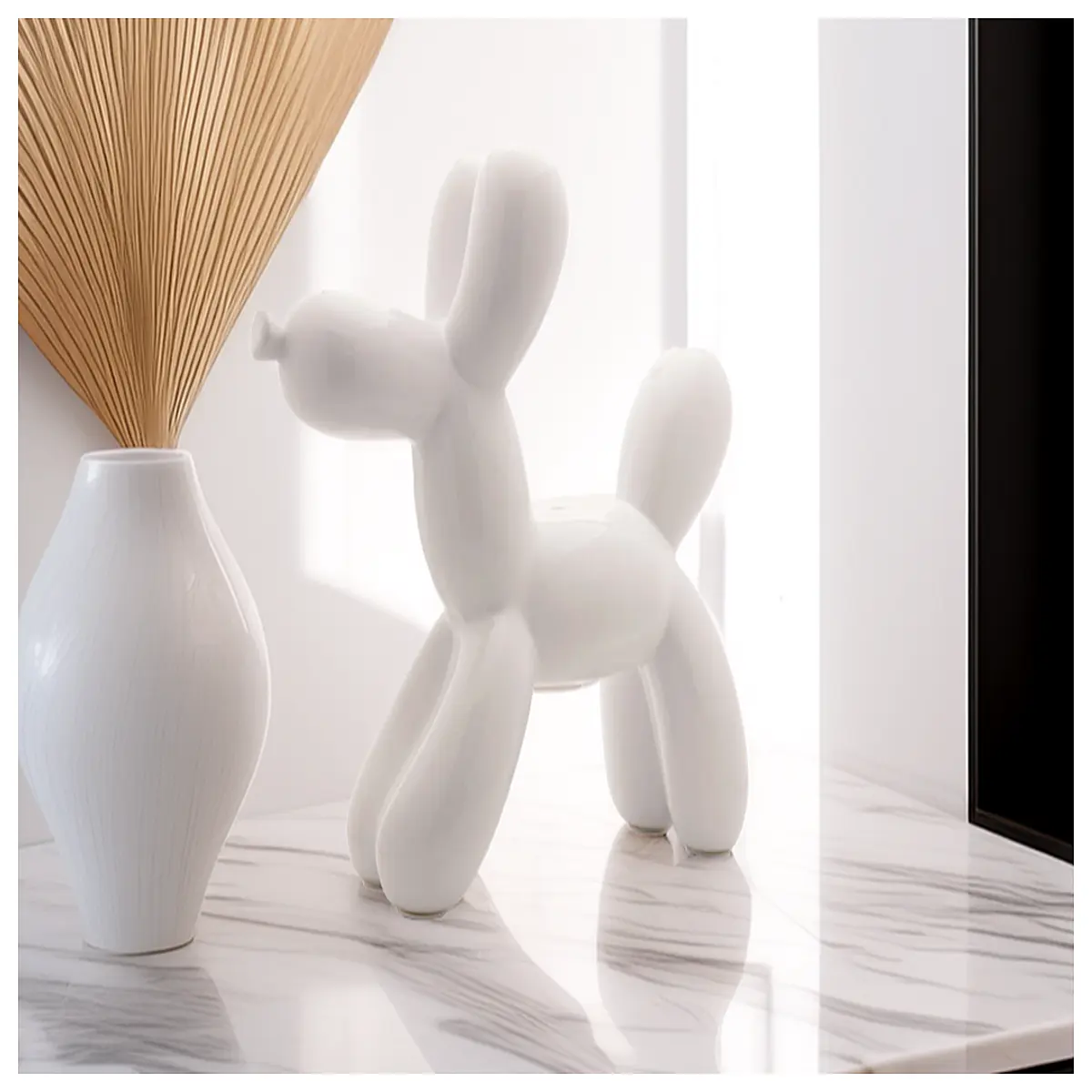 balloon dog sculpture resin art home decor funny garden statue modern whimsical yard ornament