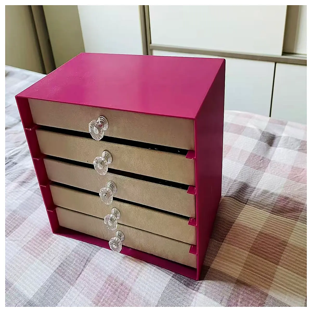 large jewelry organizer box drawer 240mm capacity wooden storage case for rings necklaces earrings cabinet