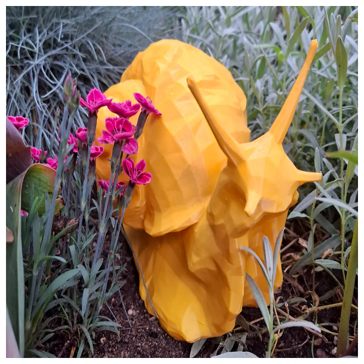 low poly garden snail figurine cute animal decor resin craft home office desk ornament nature theme gift