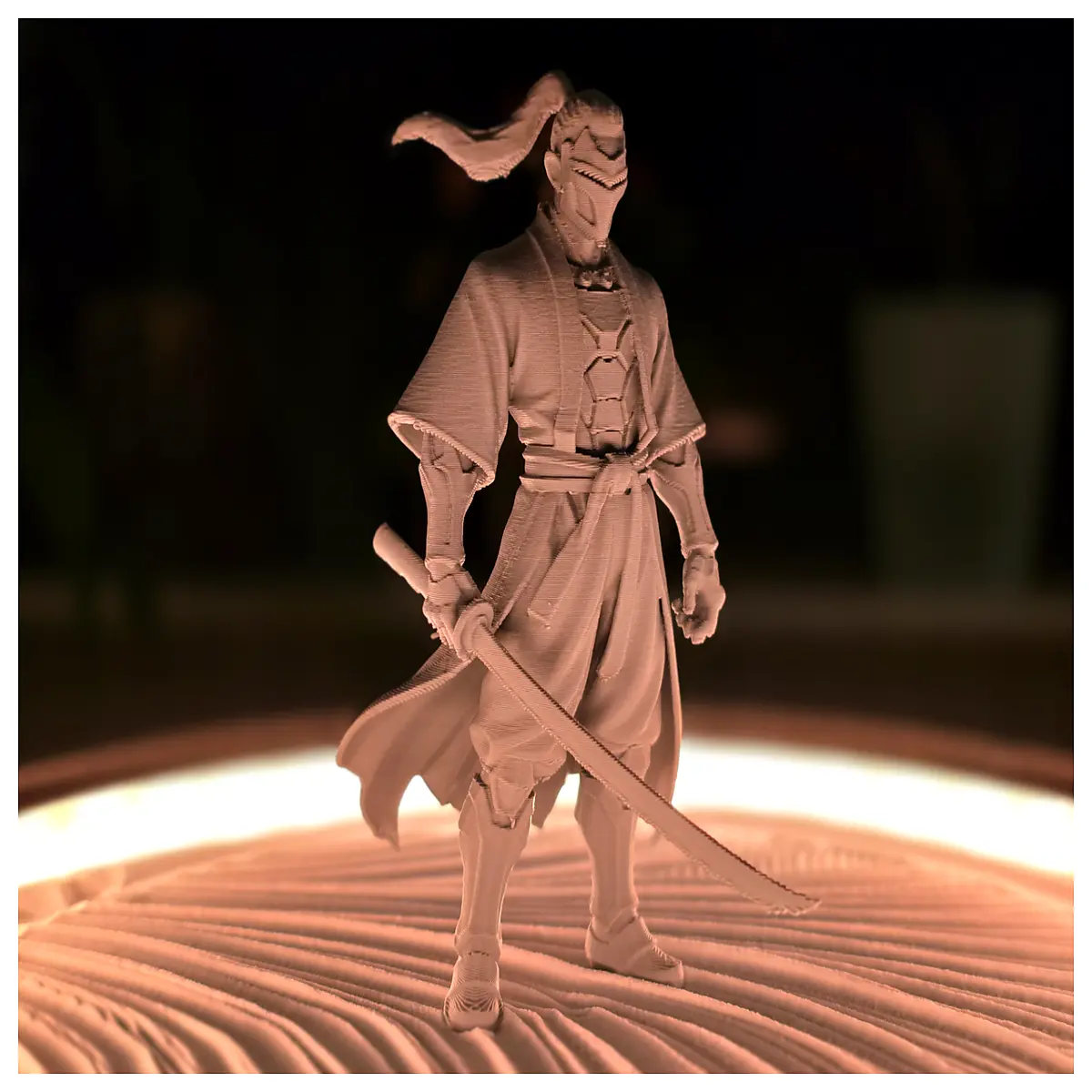ronin statue collectible figure resin anime decor gaming room piece