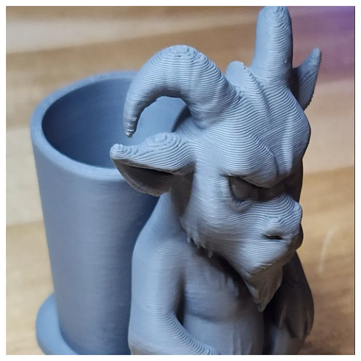 cute angry goat animal pen holder desk organizer air plant succulent planter quirky office decor plant lovers