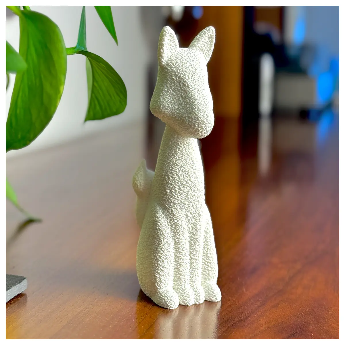 small fox figurine home decor cute animal statue for shelf resin fox ornament whimsical garden art modern living room accent piece animal lov