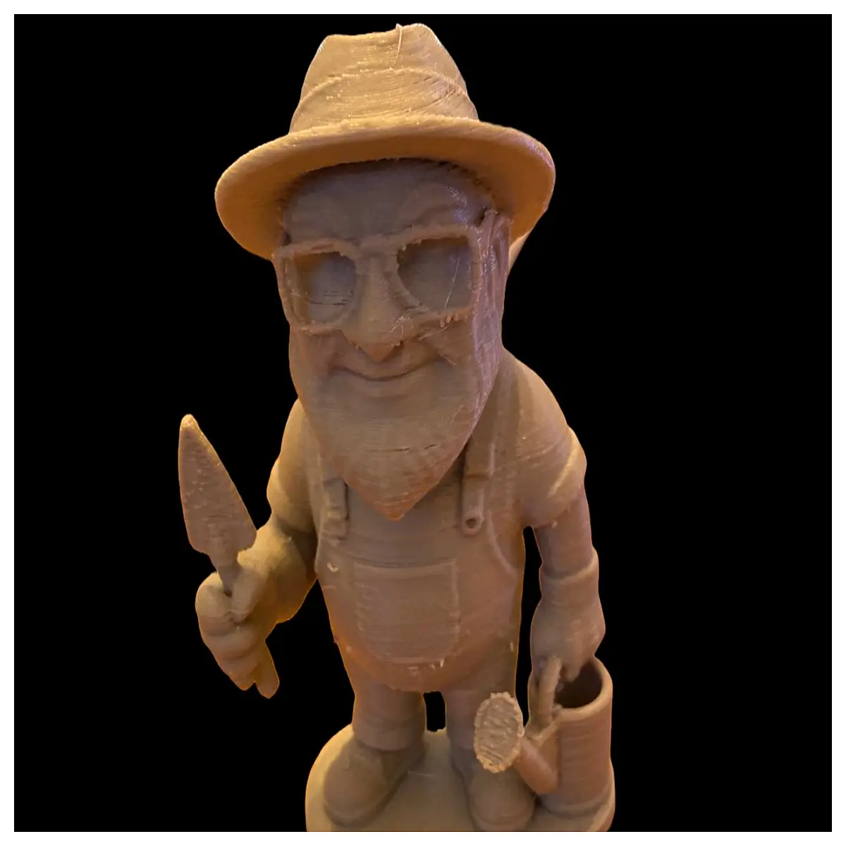 cute gardener cartoon figurine funny garden gnome statue whimsical lawn ornament decorative garden art plastic garden gnome for yard decor