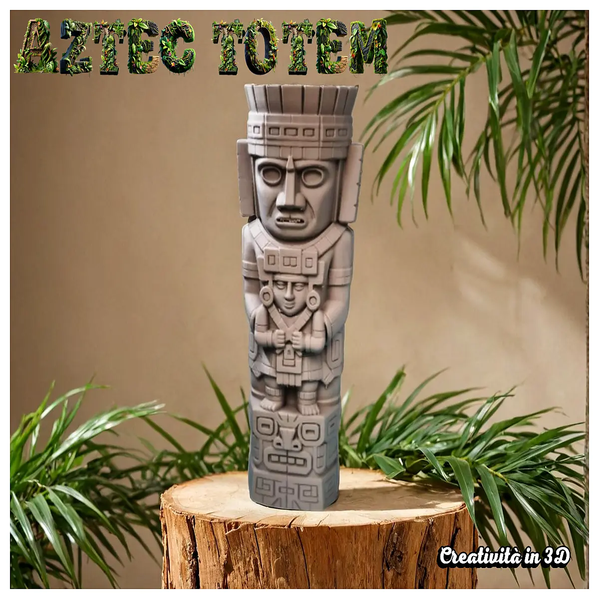 aztec totem wall art vintage tribal decor boho home decoration ancient symbol poster canvas print