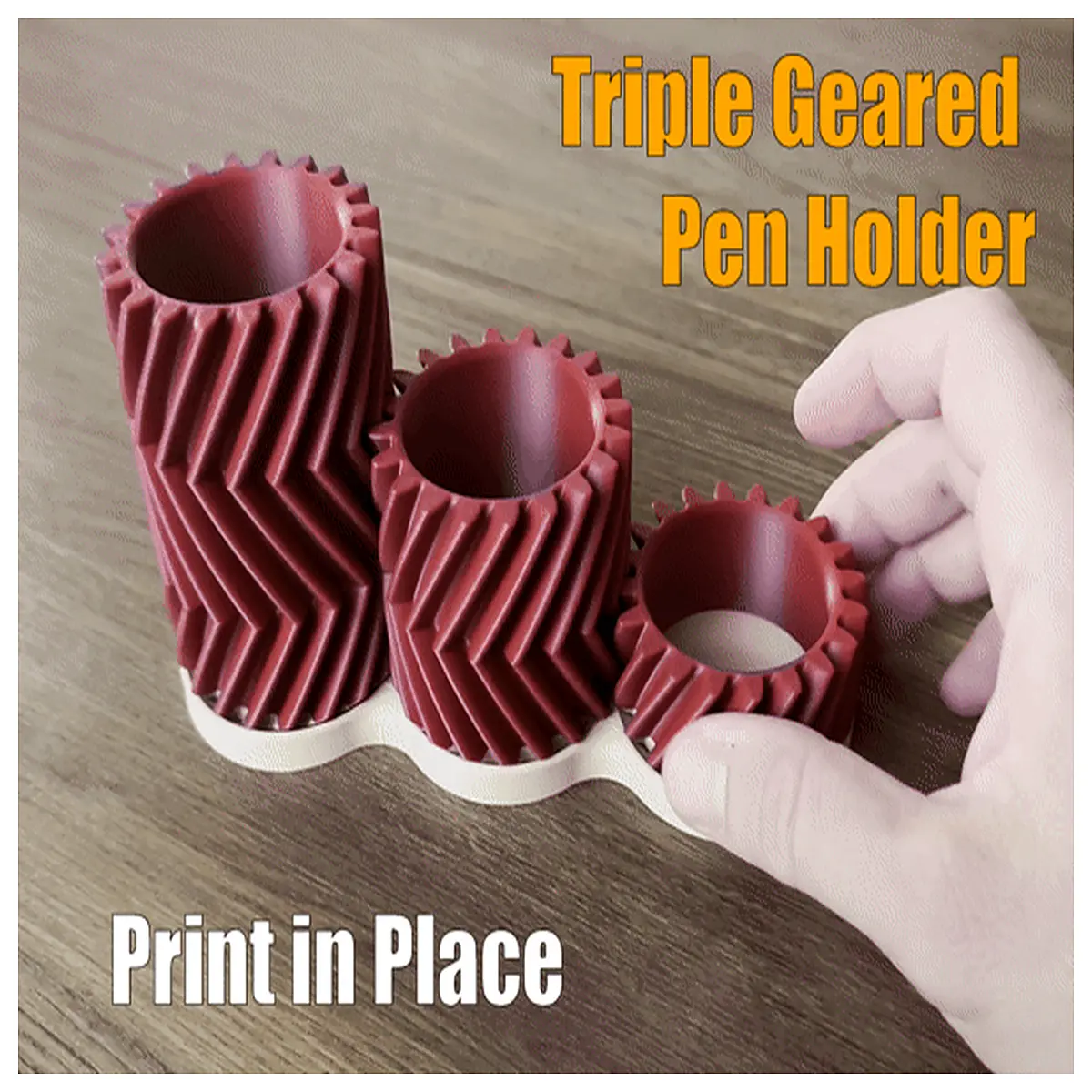 3 gear pen holder desk organizer for office supplies storage rack