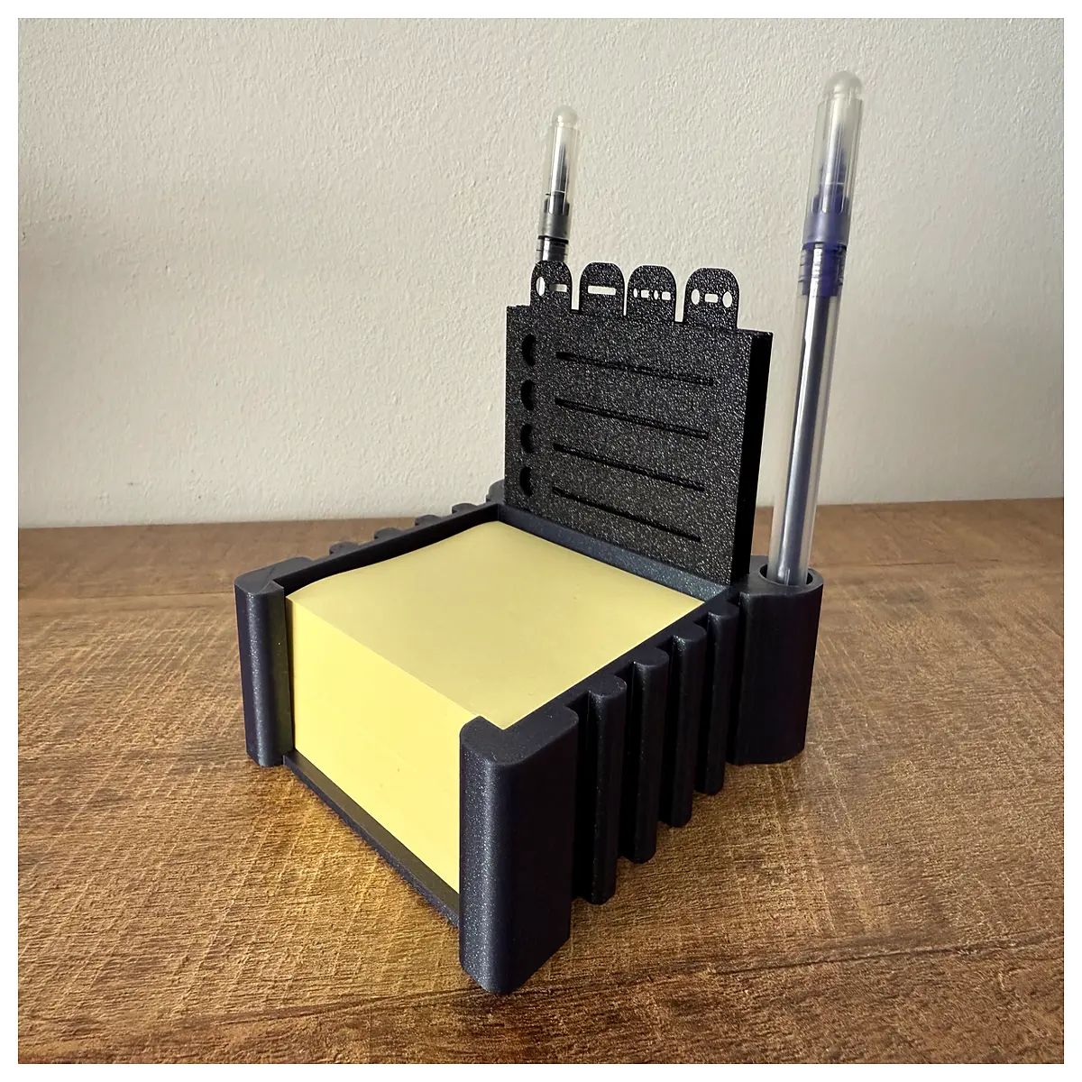 modern memo pad holder with pen slot template organizer desk accessory stationery storage