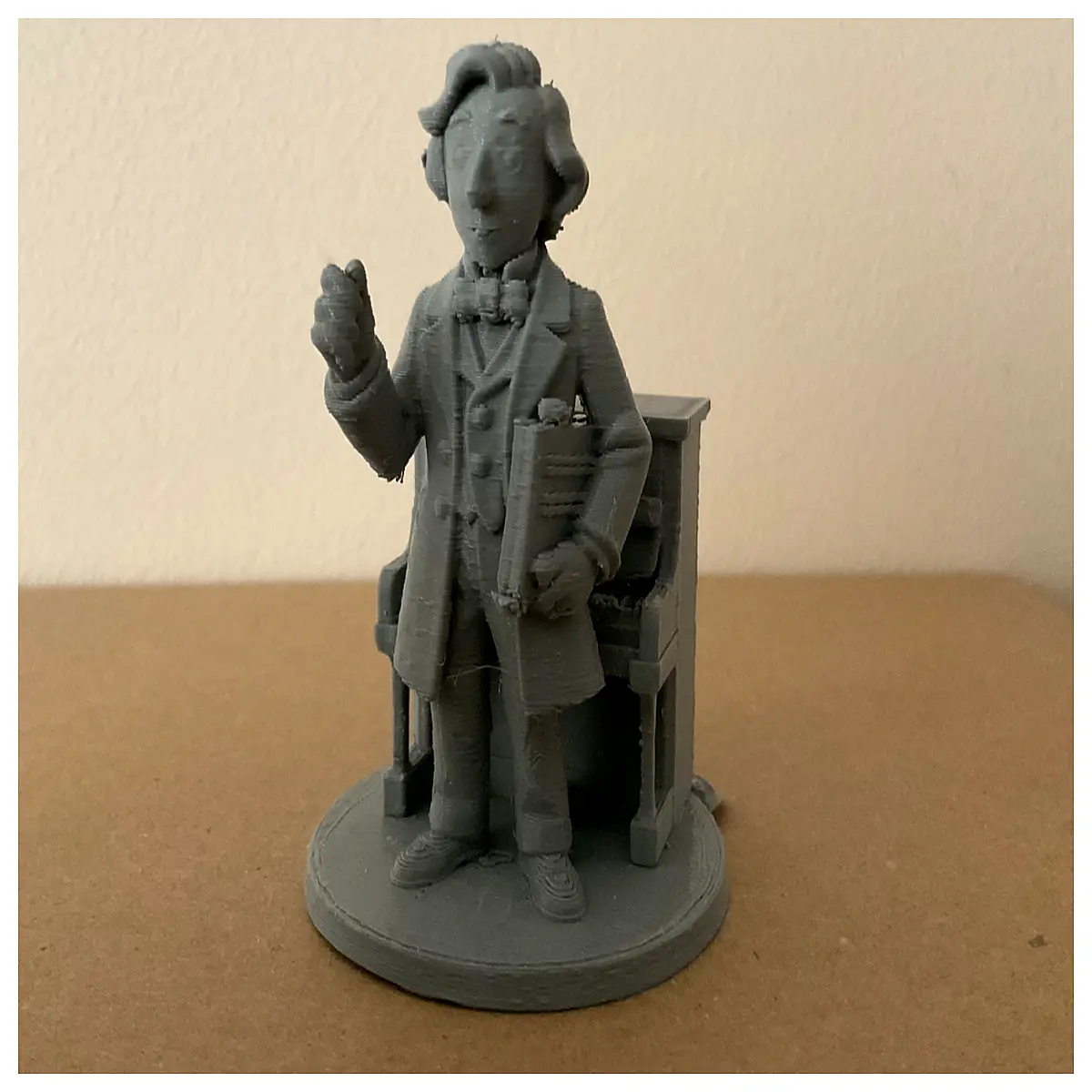 frederic chopin figurine polish composer statue classical music decor piano player gift home office art biography book vintage style sculpture