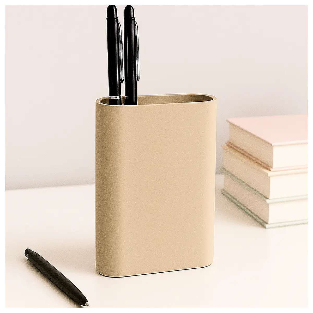 modern pencil holder with hidden compartment desk organizer storage box for office supplies