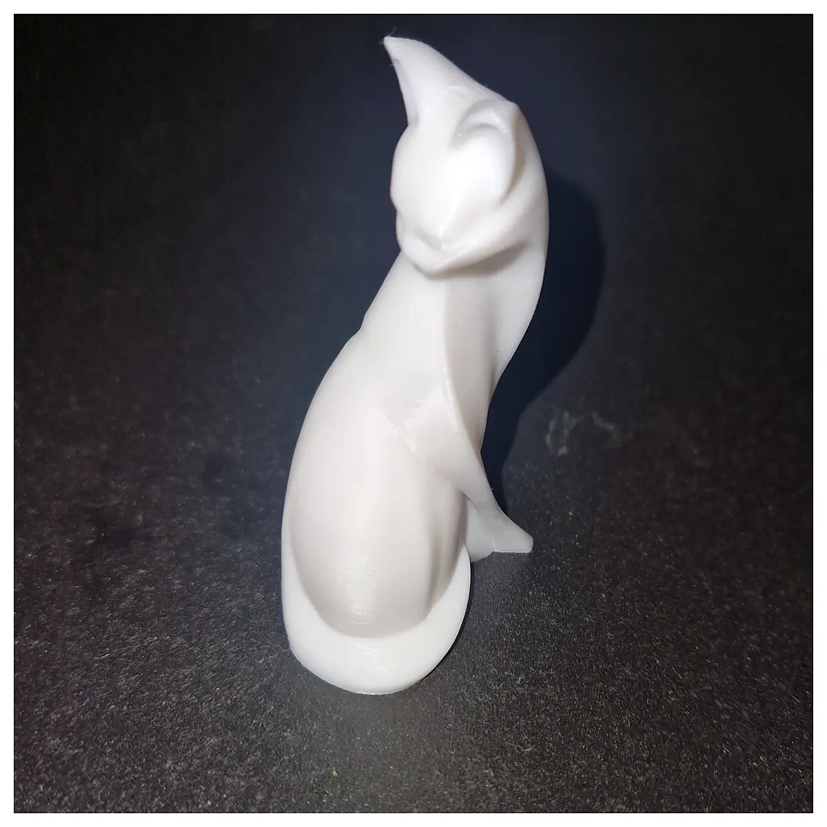 printed cat sculpture art piece home decor modern animal figurine resin statue for shelf