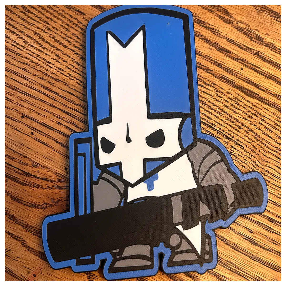 castle crasher blue knight figure collectible toy for kids boys gift