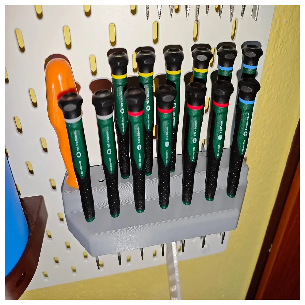 magnetic screwdriver holder wall mount organizer rack storage for tools workshop garage