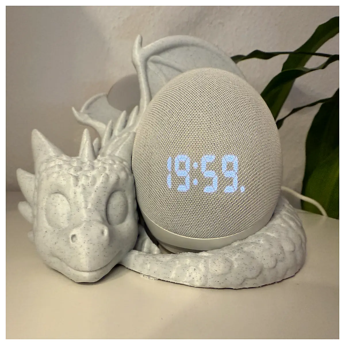 alexa echo dot smart speaker with dragon design mini homepod alternative voice assistant for home automation cute tech decor bluetooth speaker with al