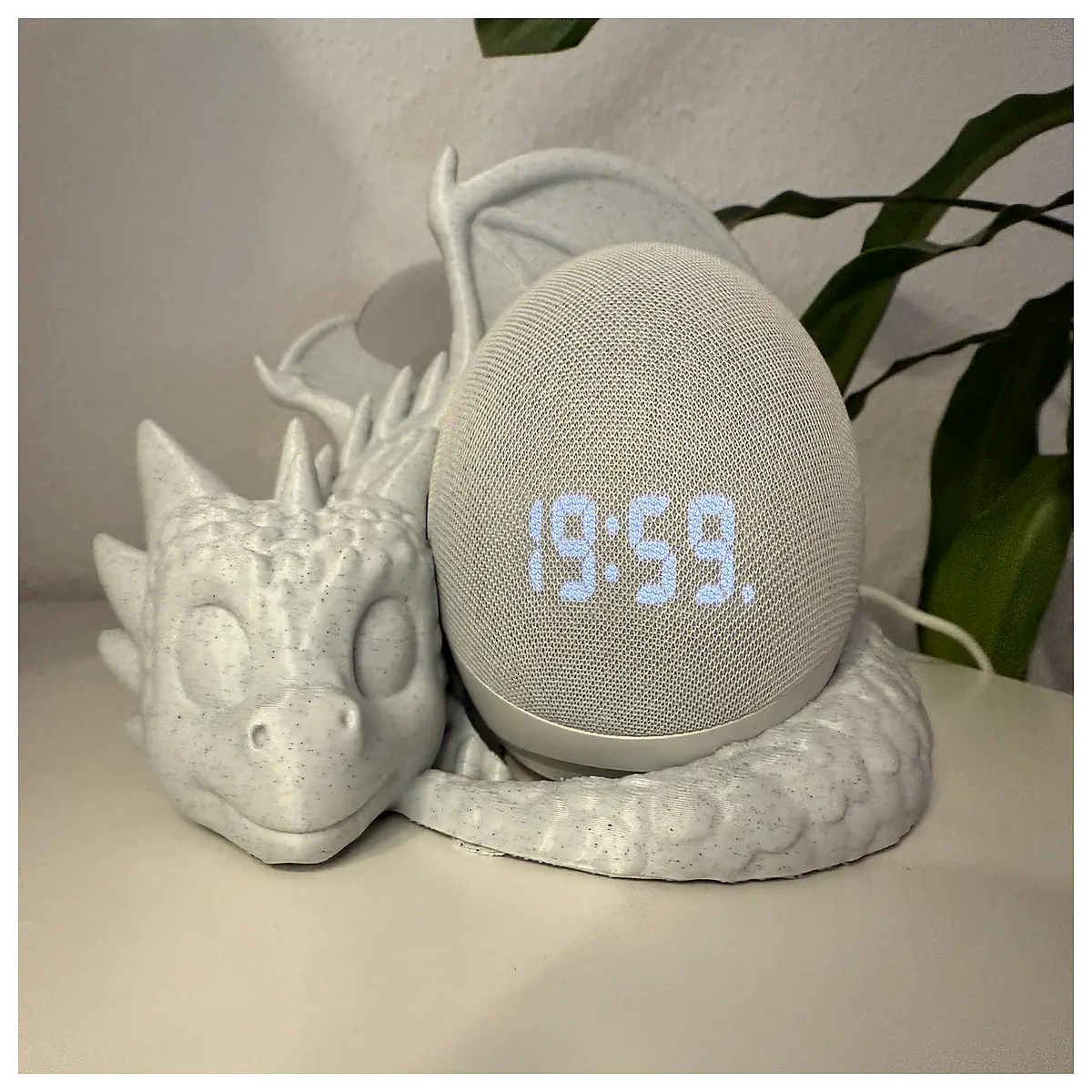 alexa echo dot smart speaker with dragon design mini homepod alternative voice assistant for home automation cute tech decor bluetooth speaker with al