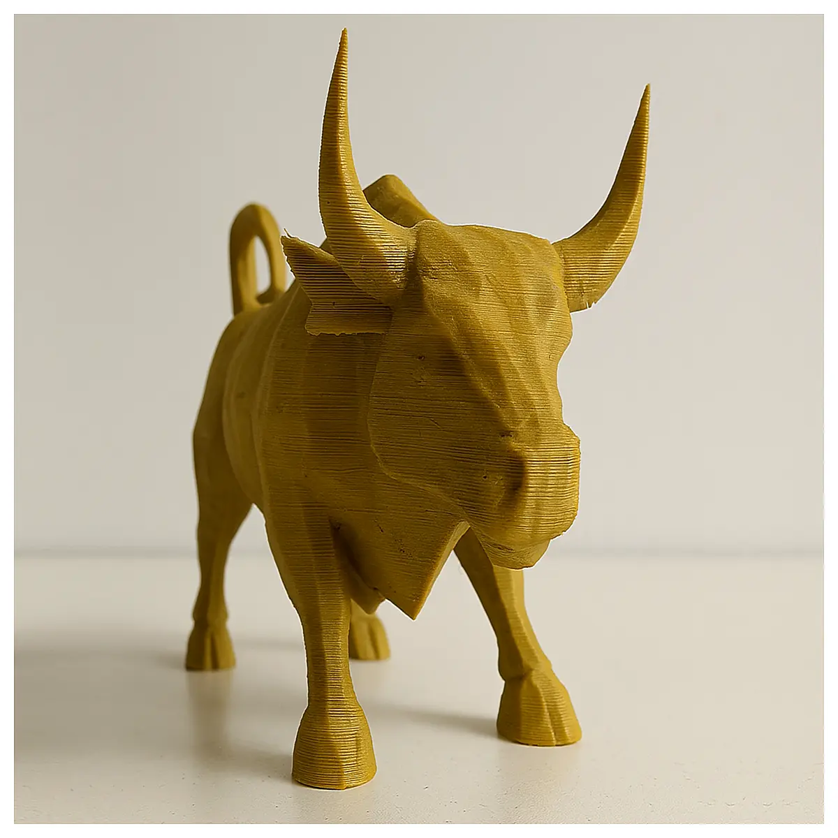 wall street charging bull statue metal sculpture office decor financial success luck charm traders
