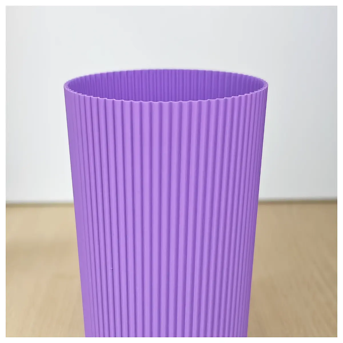 vertical stripe vase rotating decorative home accent piece modern geometric pattern ceramic table decor