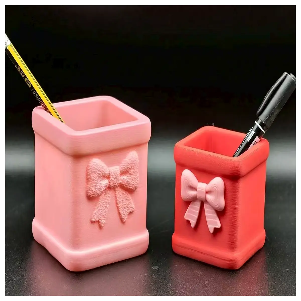 teacher appreciation day gift bow pen holder desk organizer no support size color combo office supplies