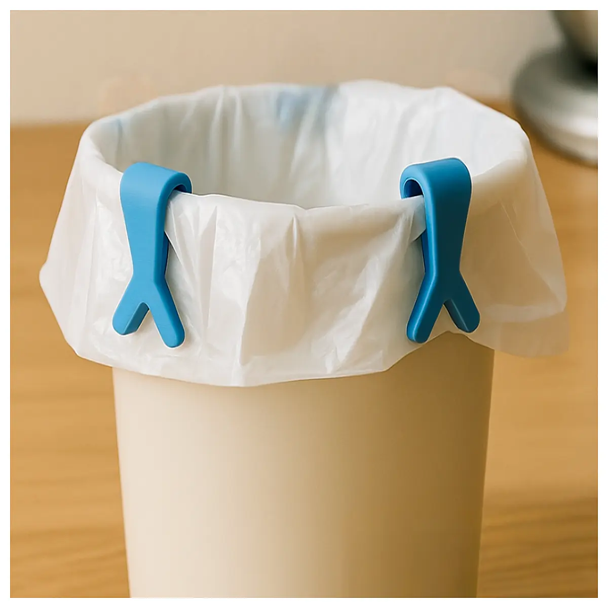 trash bag holder clip universal bin organizer kitchen counter waste basket mount duty garbage can accessory