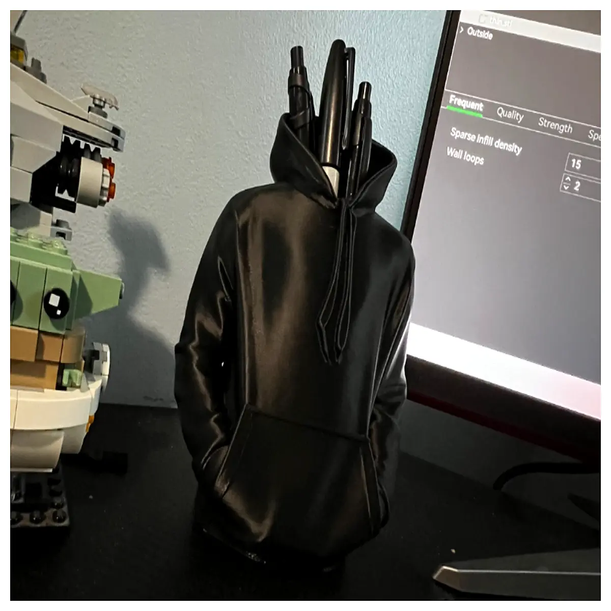 hoodie pen holder desk organizer functional storage container for office supplies and stationery