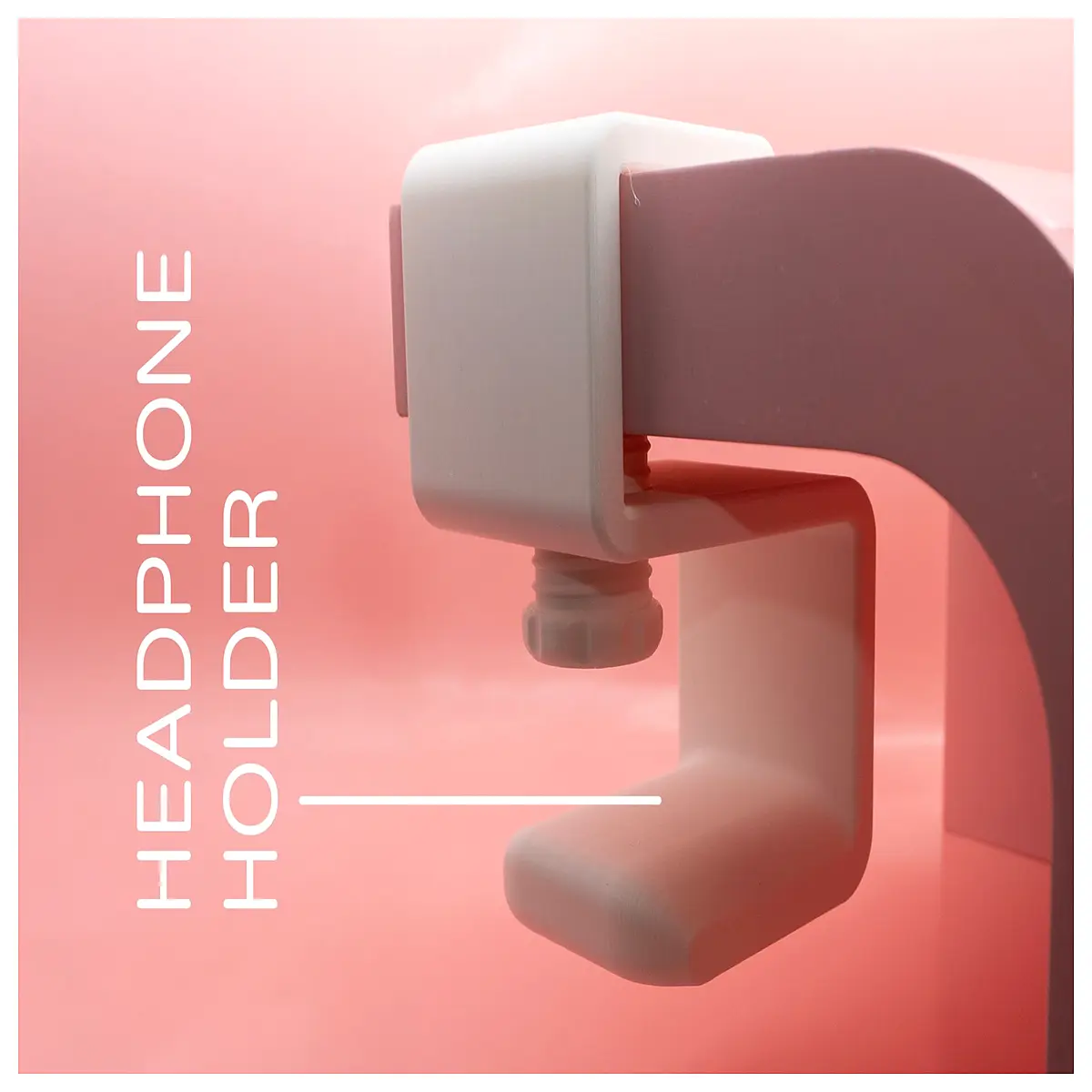 under desk headphone holder mount clip for gaming pc setup cable management organizer