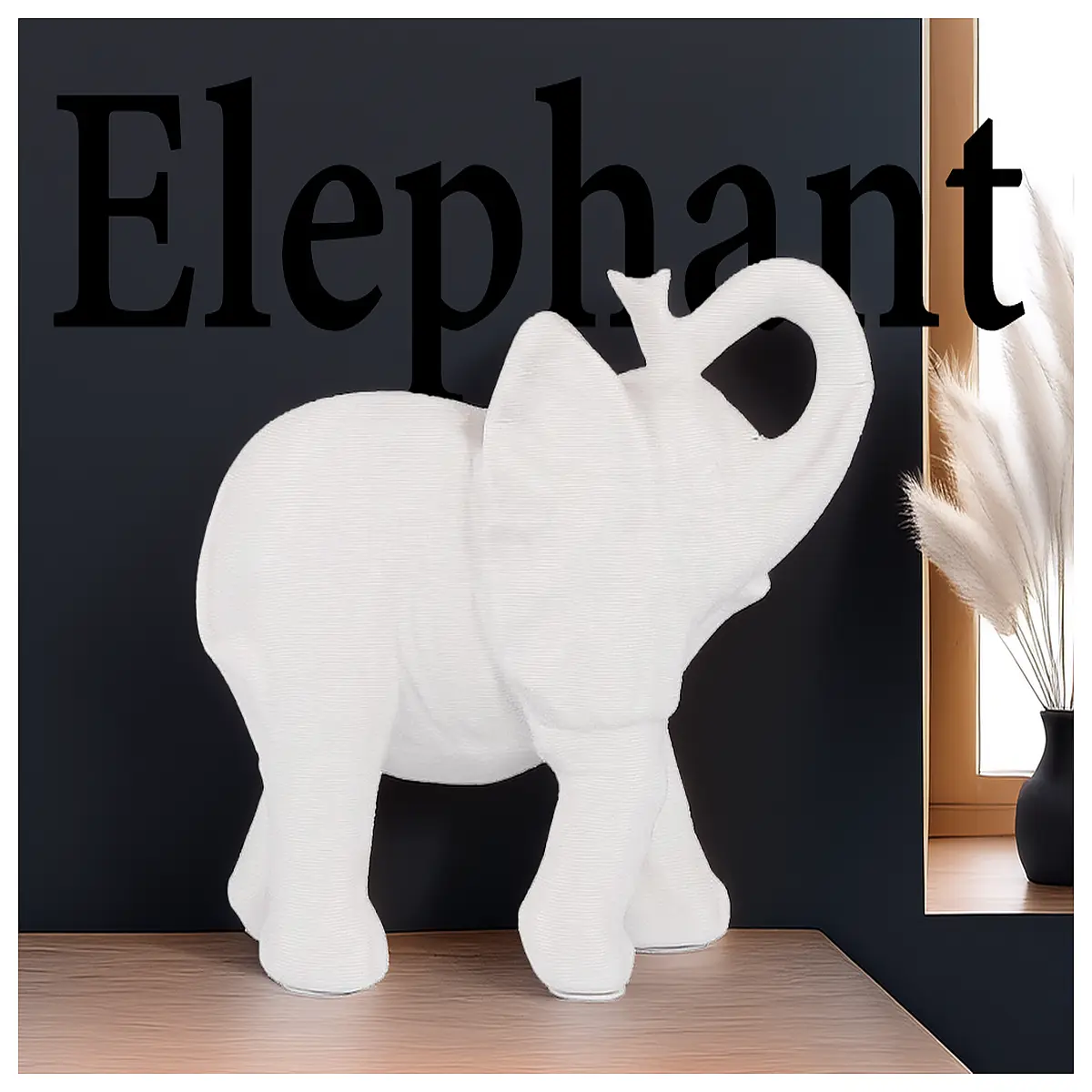 elephant statue for garden decor realistic animal figurine for home shelf living room ornament outdoor yard art piece