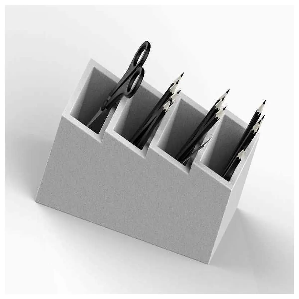 triangle stationery organizer box multi compartment pencil case desk storage for pens markers school supplies