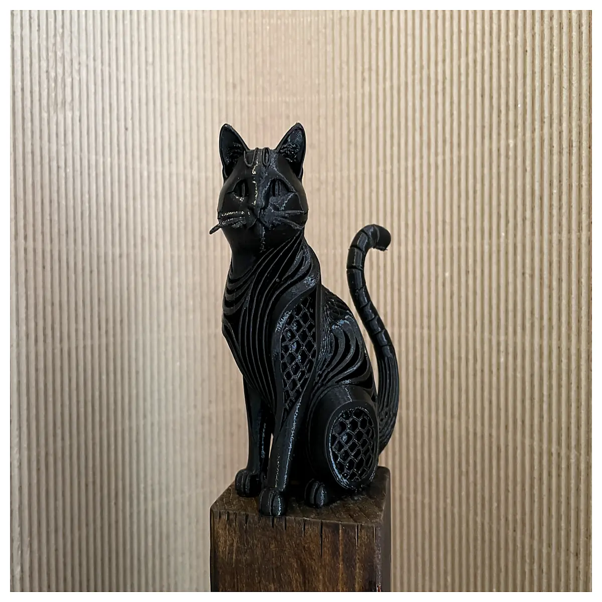 cute hexagonal cat figurine home decor office desk ornament whimsical animal statue cat lovers modern minimalist pet art piece