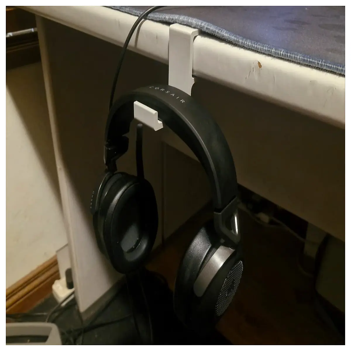 32cm desktop headphone holder mount for gaming pc monitor arm desk organizer cable management