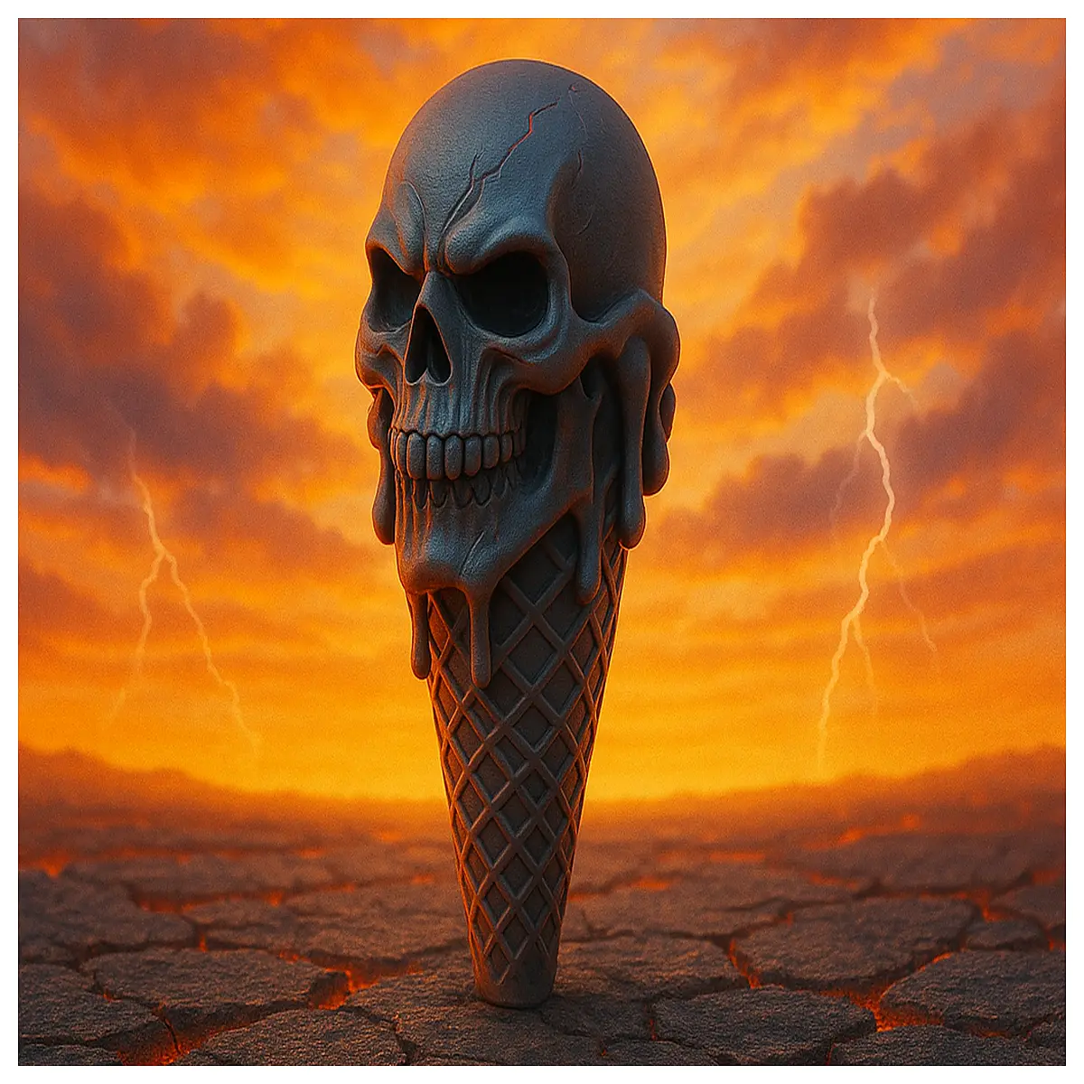 halloween skull ice cream cone novelty party favors spooky dessert treats skeleton head prop