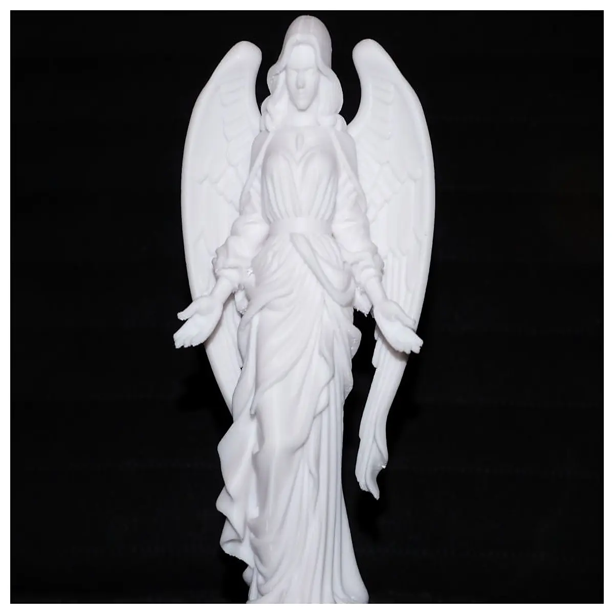 printed angel statue with spread wings home decor wall art fantasy sculpture resin figurine spiritual gift indoor piece