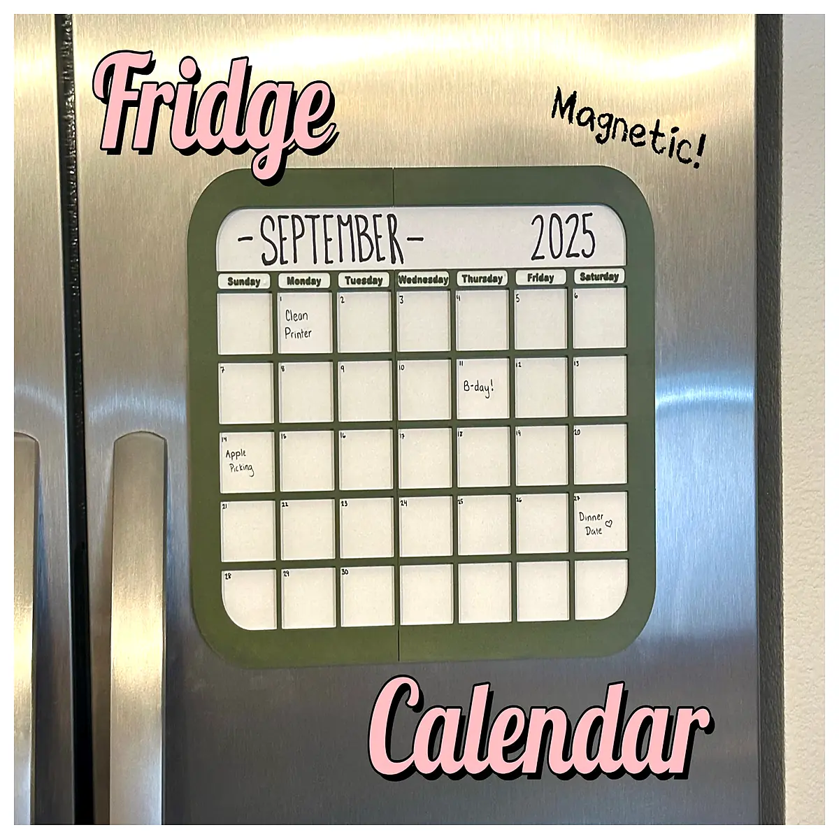magnetic calendar for fridge wall organizer monthly planner with dry erase board home office storage