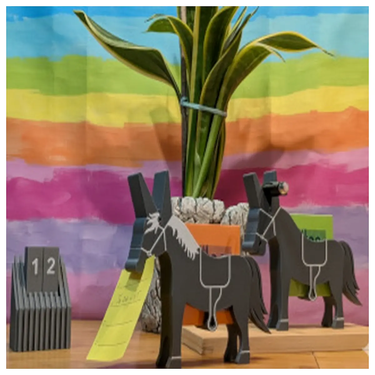 horse shaped sticky note holder desk organizer animal paper clip office supplies cute stationery for home office