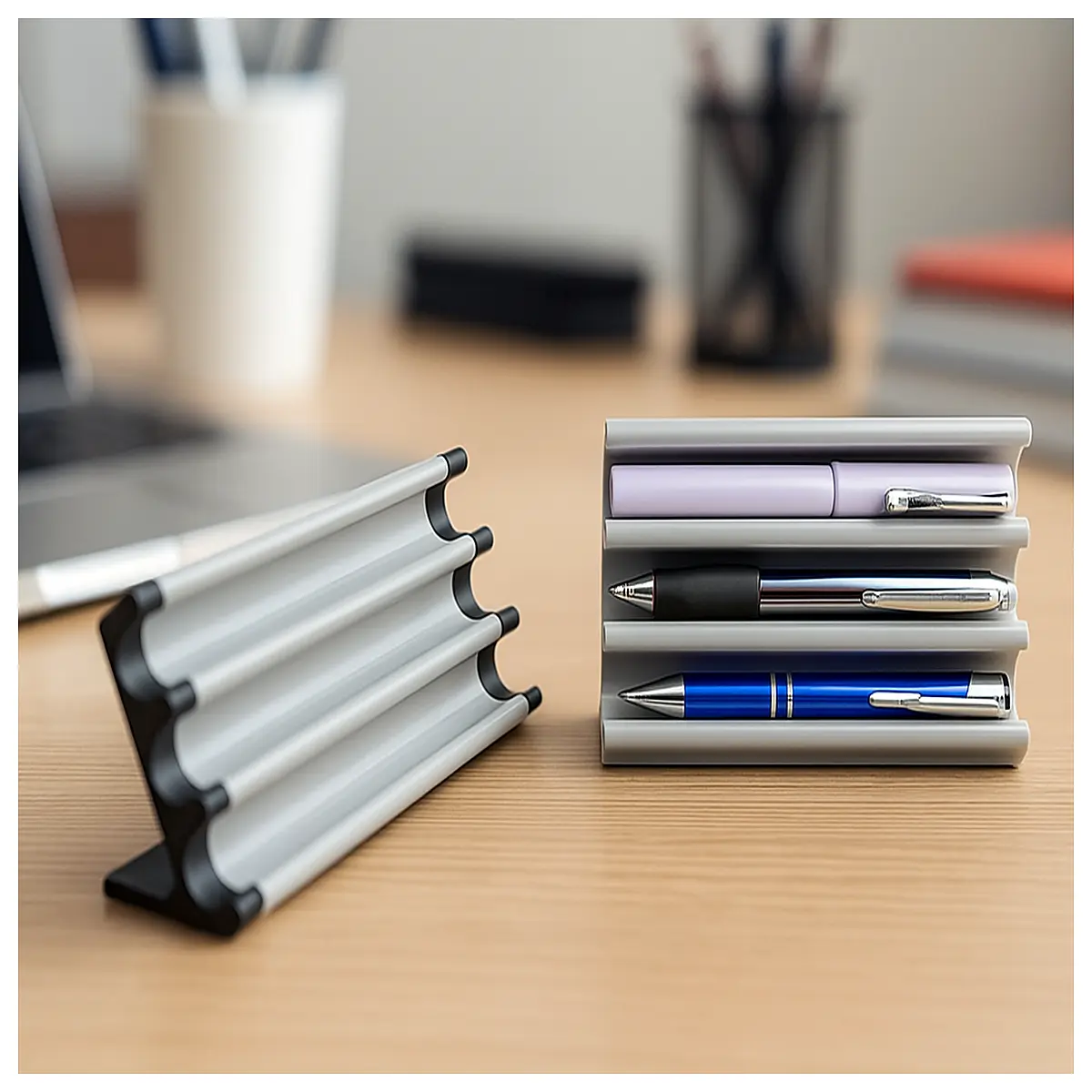 aesthetic minimalist desk organizer cable management tray for office supplies storage sleek modern desktop caddy