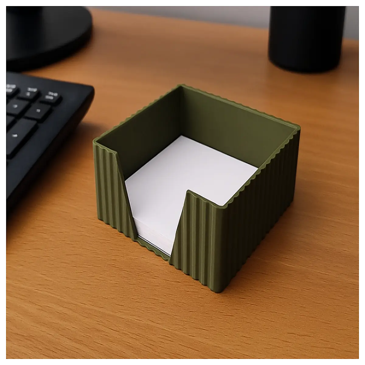 desk organizer sticky note holder box magnetic memo pad container office supply storage