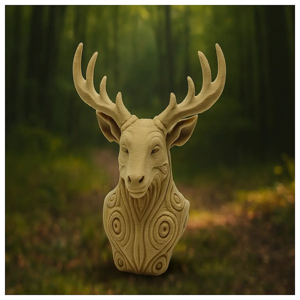 rustic woodland deer statue outdoor garden decor faux fur animal sculpture yard ornament wildlife home accent