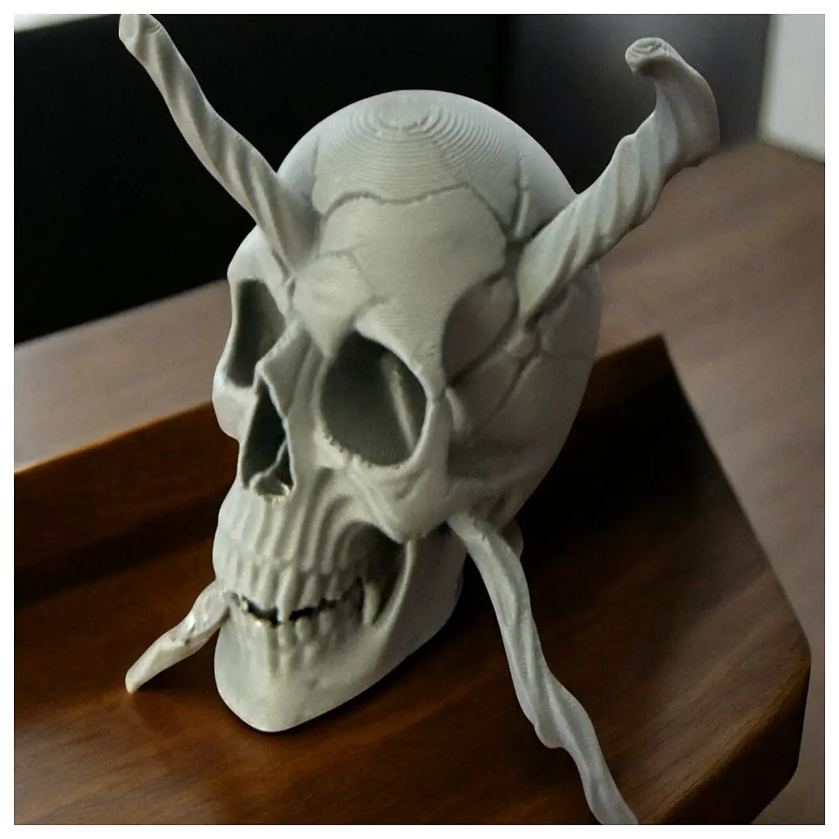 halloween skull decoration with spikes scary prop haunted house decor horror party supplies