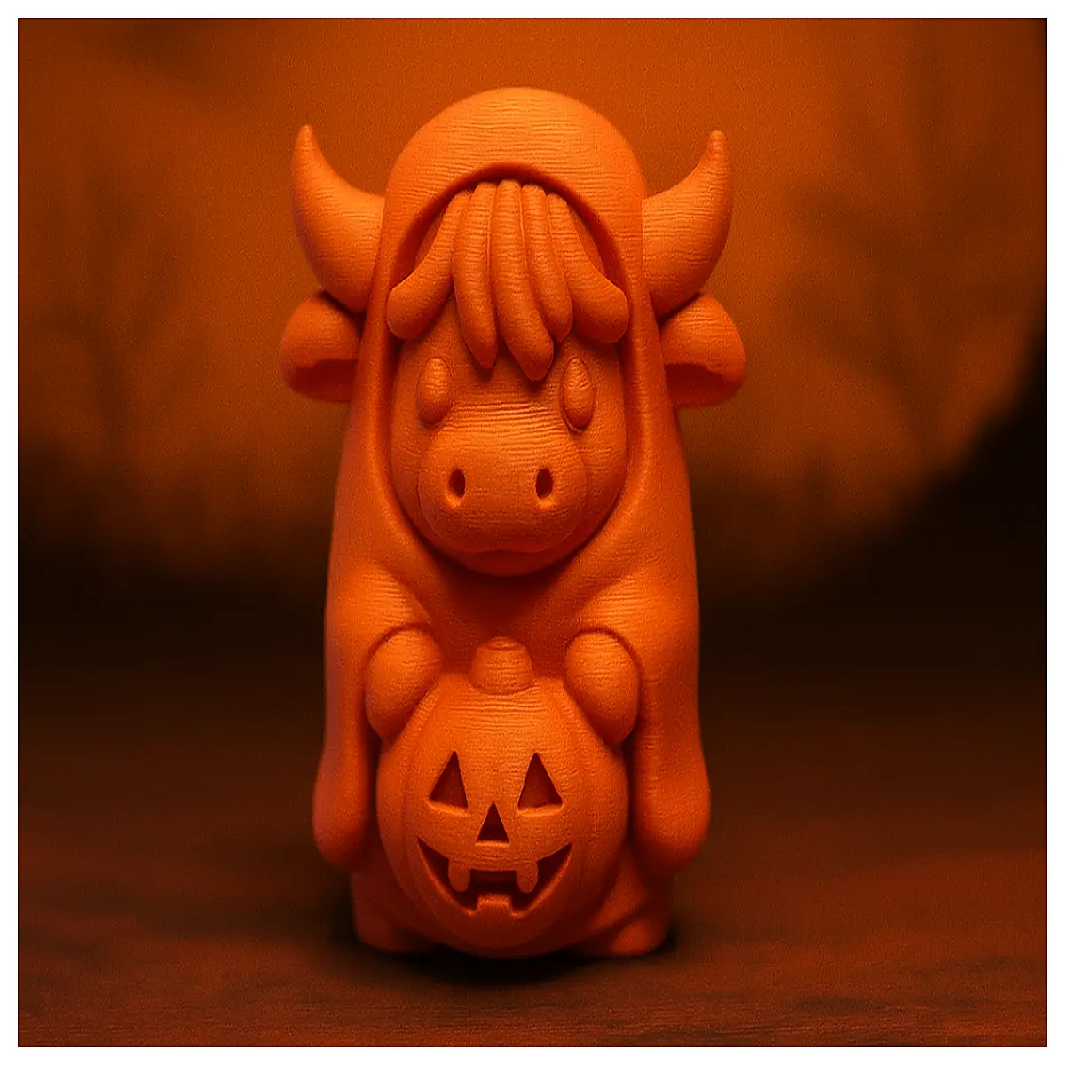 halloween cow plush with prop cute spooky farm animal decoration for kids party favor trick or treat gift
